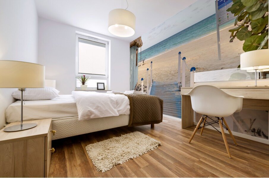 Cuban Beach Arrival path Mural print