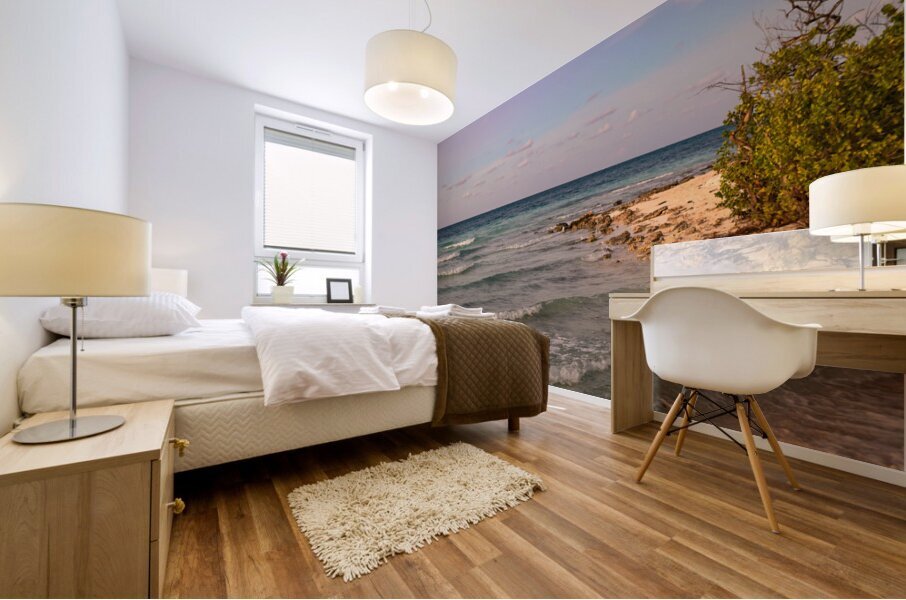 Cayo Coco beach sunset hour Mural print