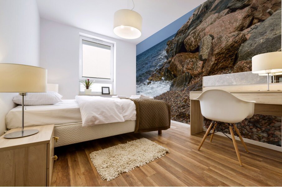 Pleasant Bay rock shore Mural print