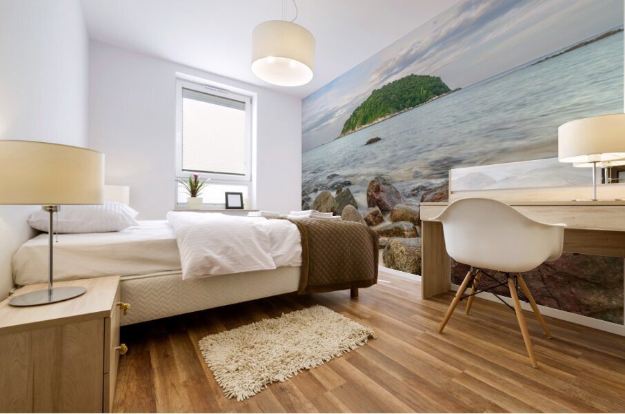 Ya-nui rock beach island 2 Mural print