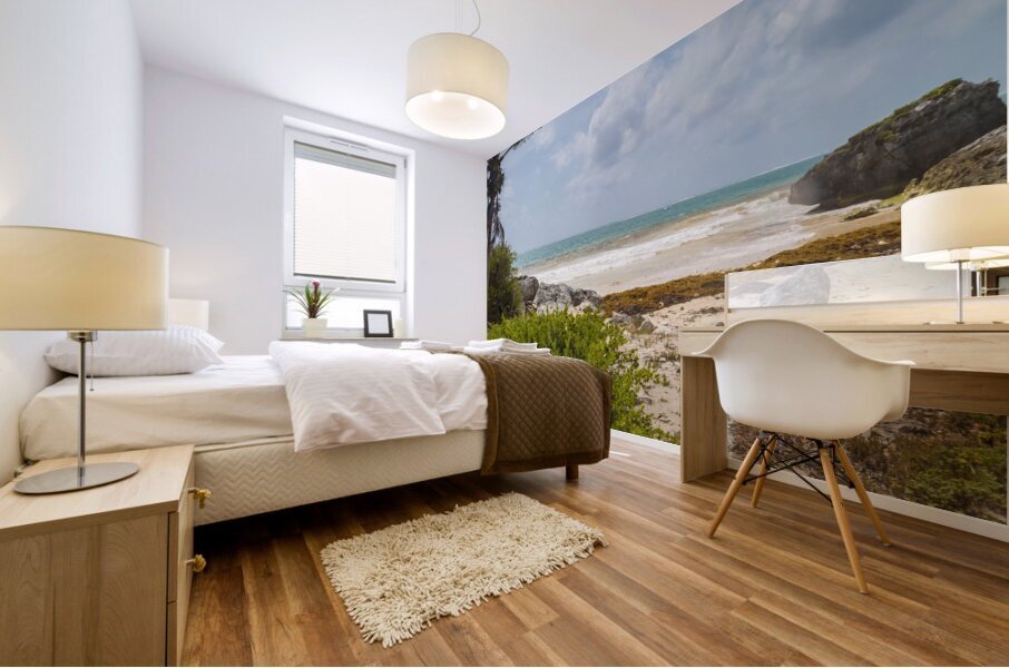 Tulum beach ocean view 2 Mural print