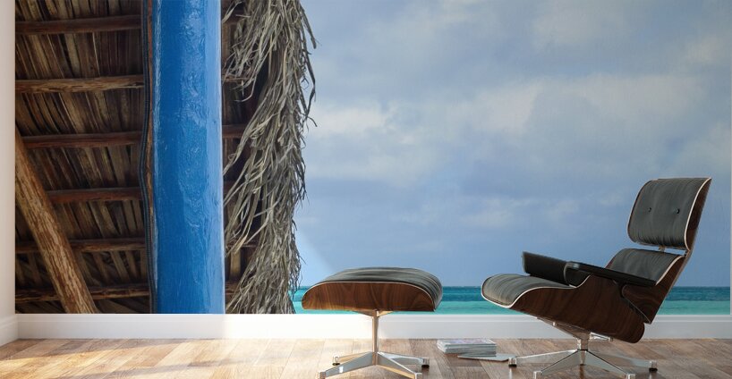 Deck with an awesome tropical view Wall Murals