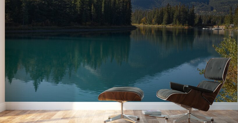 Banff Bow River mountains 2 Wall Murals