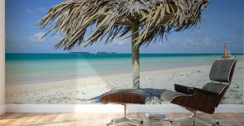 Beach umbrella cuban 2 Wall Murals