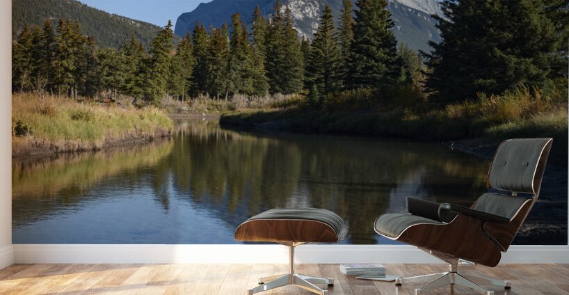 Bow river with mountains 2-7 Wall Murals