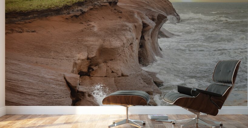 Isle De la Madeleine cliffs Wall Murals