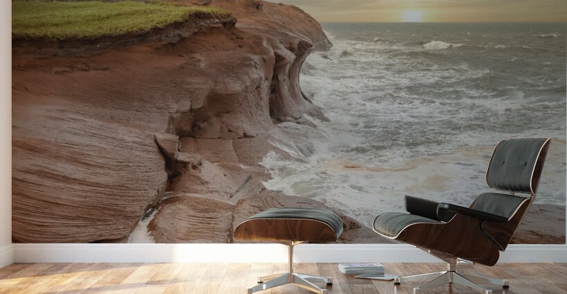 Isle de la Madeleine cliffs 2 Wall Murals