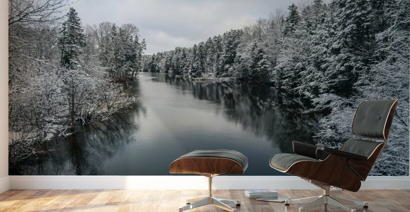 Montague river winter landscape Wall Murals