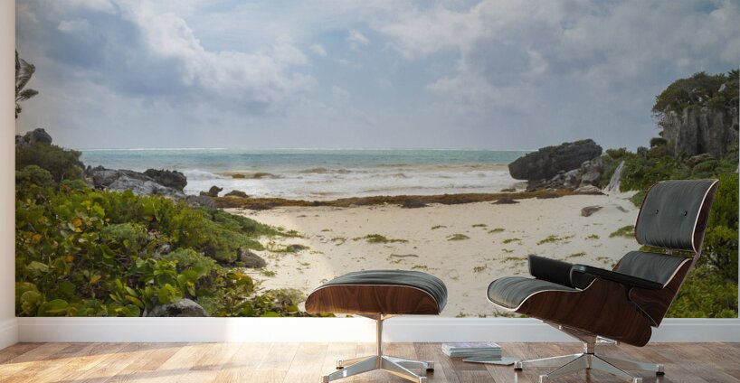 Tulum beach ocean view Wall Murals