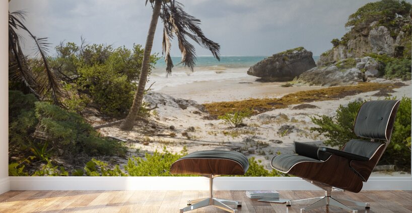 Tulum beach ocean view 4 Wall Murals