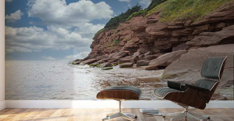 Cloudy basin head rocks Wall Murals