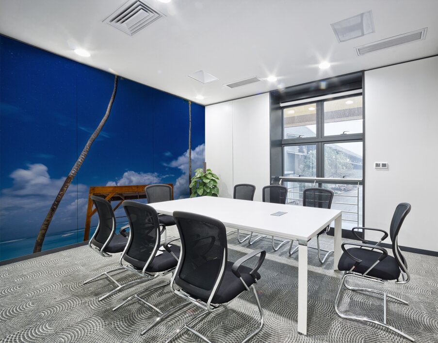 palmtrees beach night Wall Printing