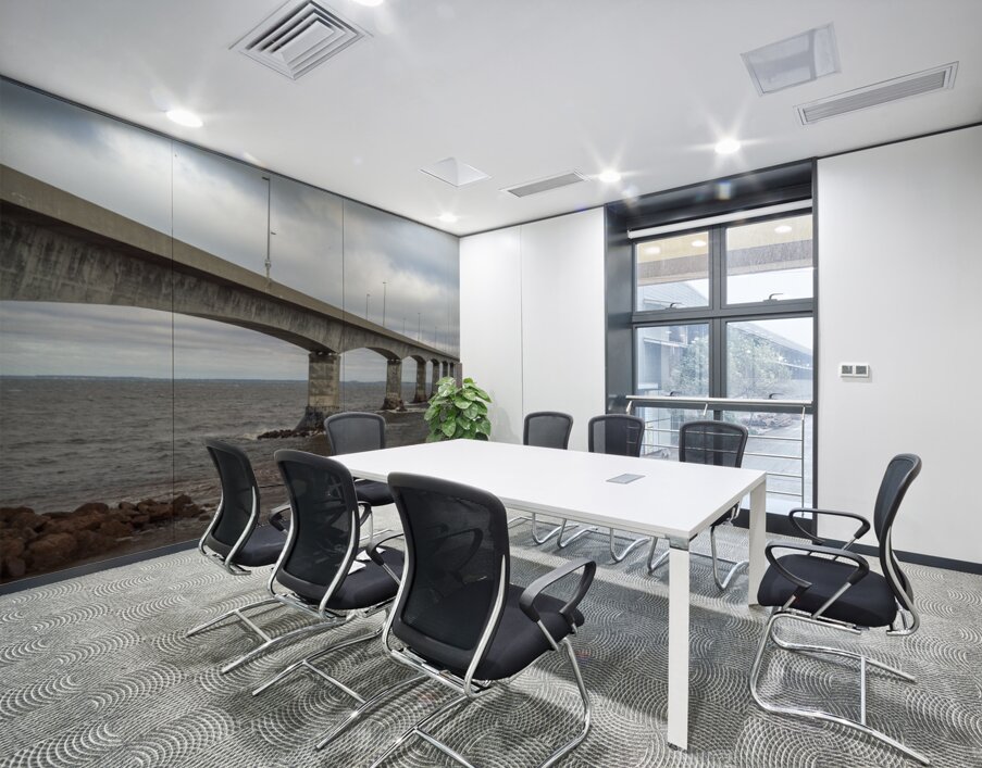 Confederation bridge wide view cloudy Wall Printing