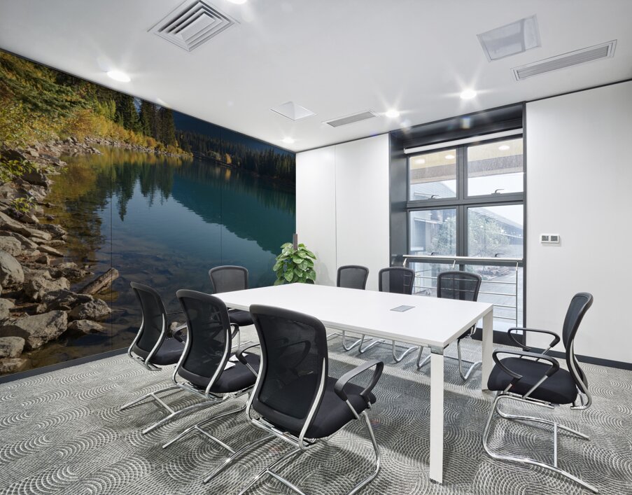 Bow River Banff with mountains 2-2 Wall Printing