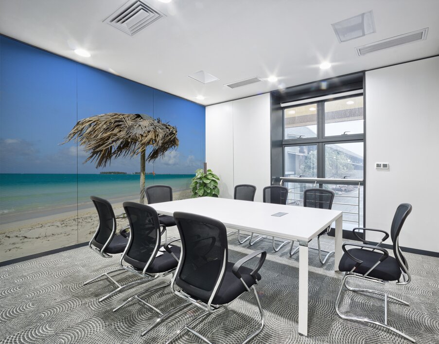 Beach Umbrella cuban Wall Printing