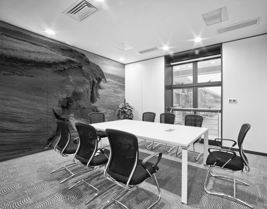 Iles De La Madeleine cliffs black and white Wall Printing