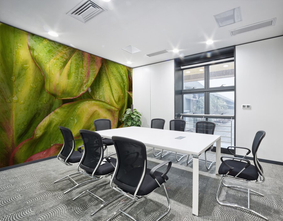 Wet Jungle Leaves closeup Wall Printing