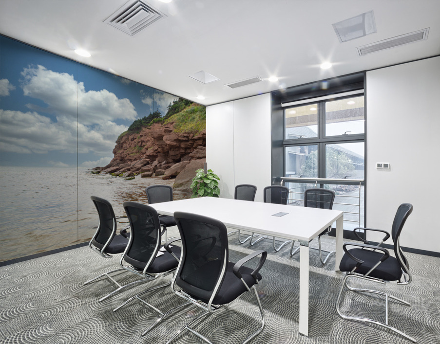 Cloudy basin head rocks Wall Printing