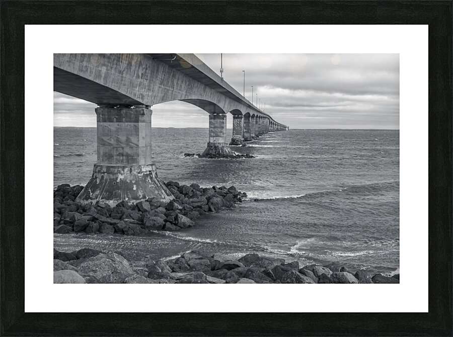 confed bridge bw Picture Frame print