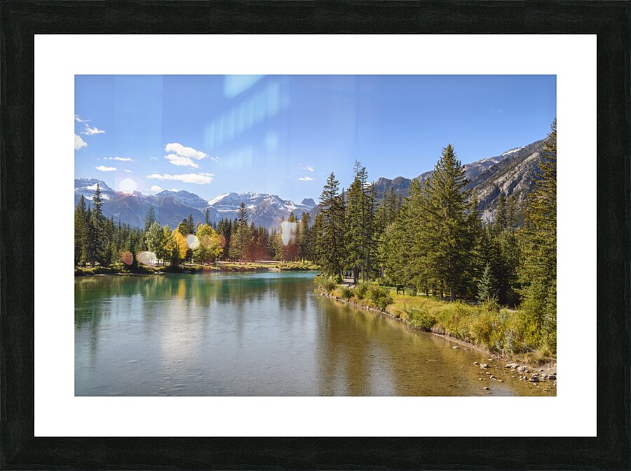 Bow River banff alberta Picture Frame print