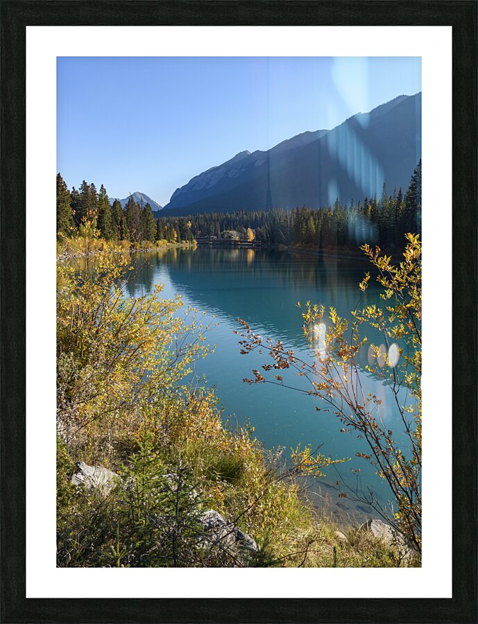 Bow River Banff mountains 2-4 Picture Frame print
