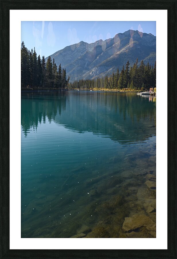 Banff Bow River mountains 2-3 Picture Frame print