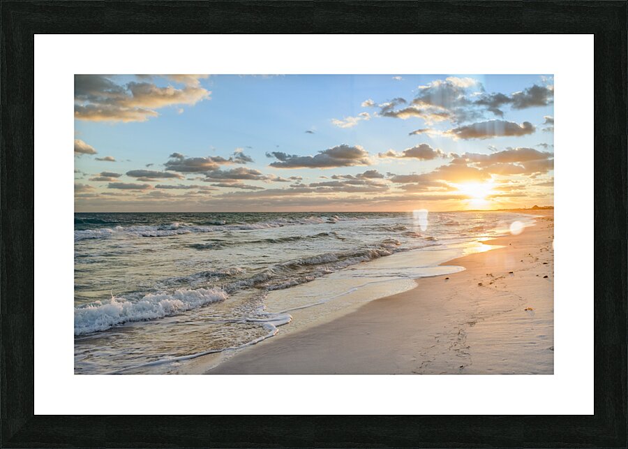 Cuban beach at sunrise 4 Picture Frame print