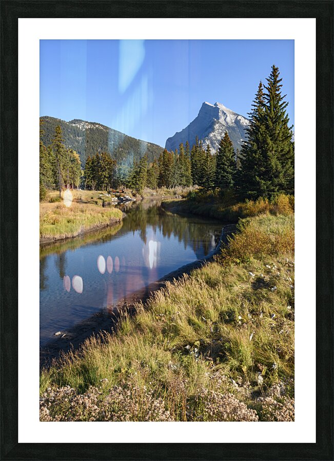 Banff Bow River mountains 2-5 Picture Frame print