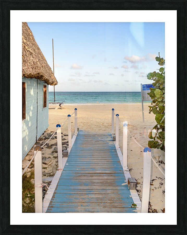 Cuban Beach Arrival path Picture Frame print