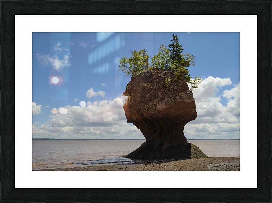 hopewell rock head silhouette-2 Picture Frame print