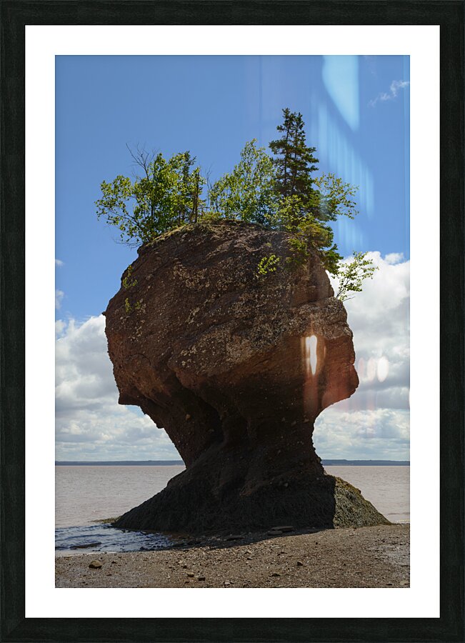 Hopewell Rock head silhouette Picture Frame print