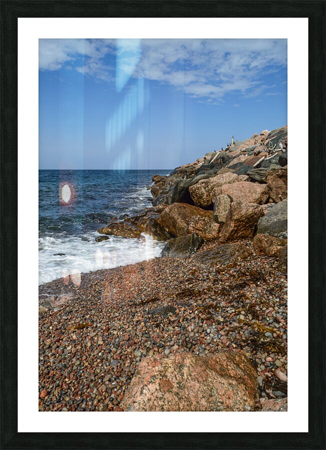 Pleasant Bay rock shore Picture Frame print