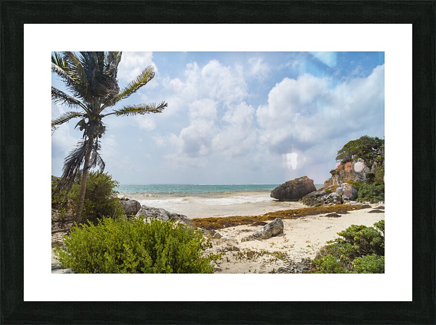 Tulum beach ocean view 3 Picture Frame print
