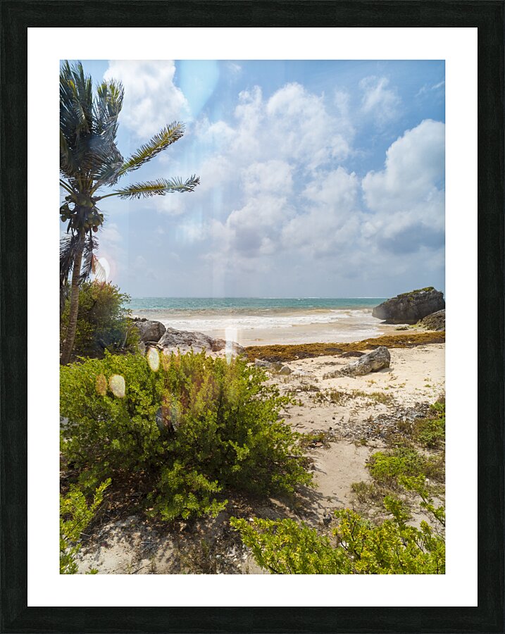 Tulum beach ocean view 2 Picture Frame print
