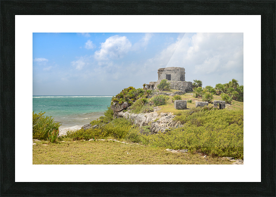 Tulum Ruins on Cliff Picture Frame print