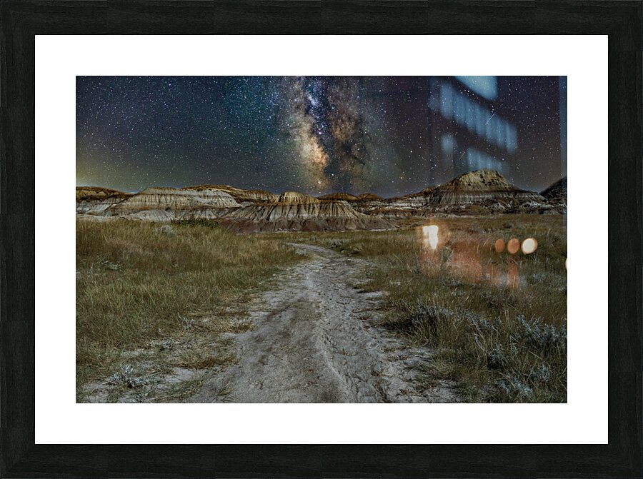 horseshoe canyon night milkyway Picture Frame print