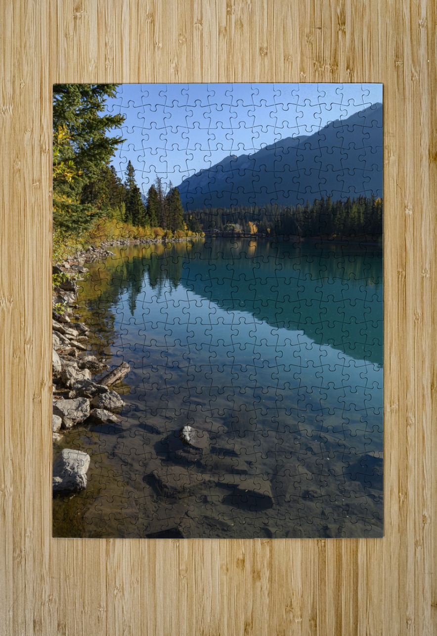 Bow River Banff with mountains 2-2 Justin Richard Batten Puzzle printing
