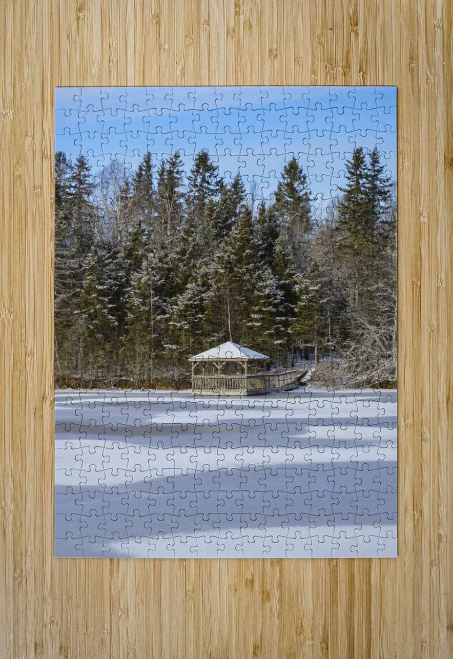 Bird sanctuary pond winter Justin Richard Batten Puzzle printing