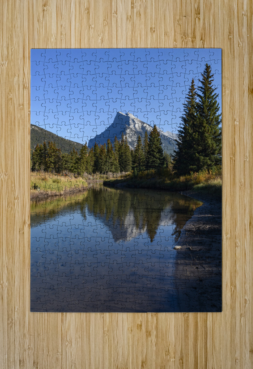 Bow river with mountains 2-7 Justin Richard Batten Puzzle printing