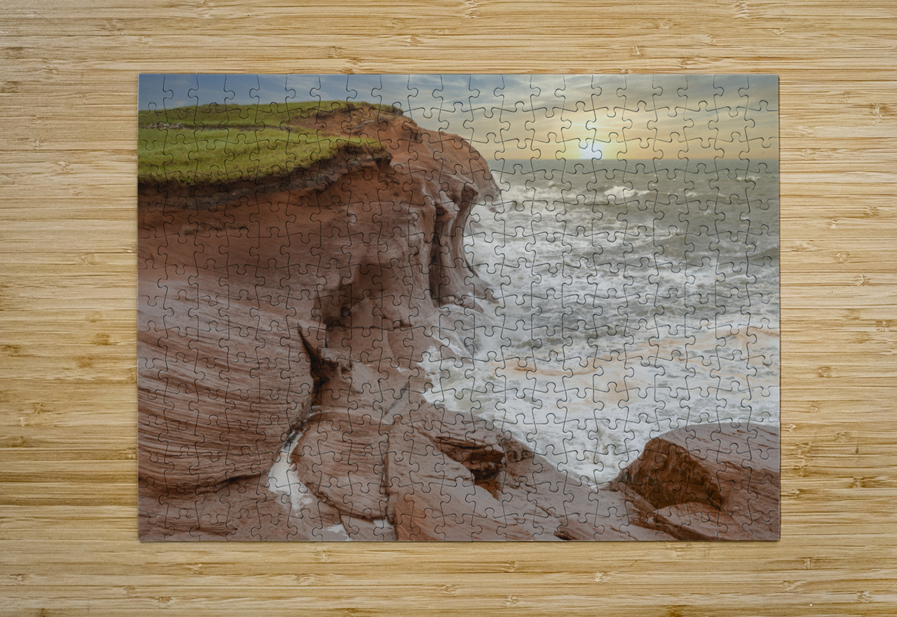 Isle de la Madeleine cliffs 2 Justin Richard Batten Puzzle printing