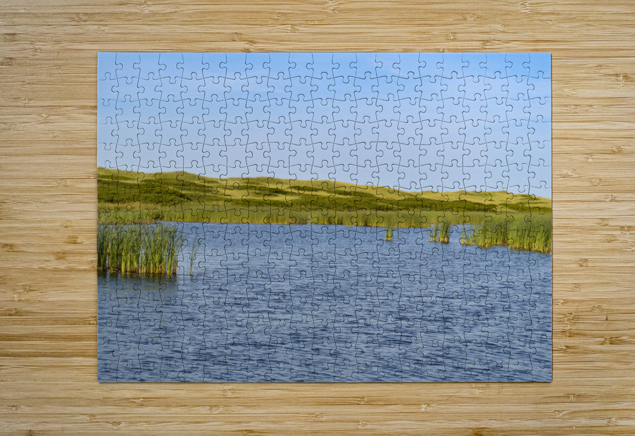 Greenwich grass dune on sky background Justin Richard Batten Puzzle printing