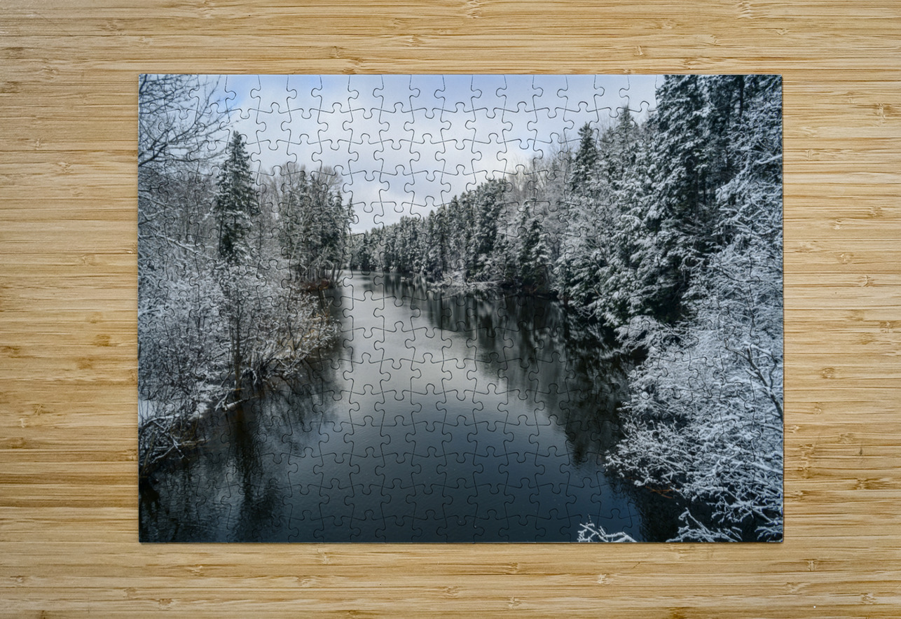 Montague river winter landscape Justin Richard Batten Puzzle printing