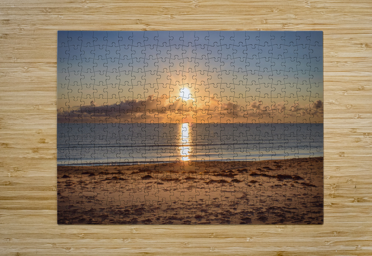 Panmure Island beach sunrise Justin Richard Batten Puzzle printing