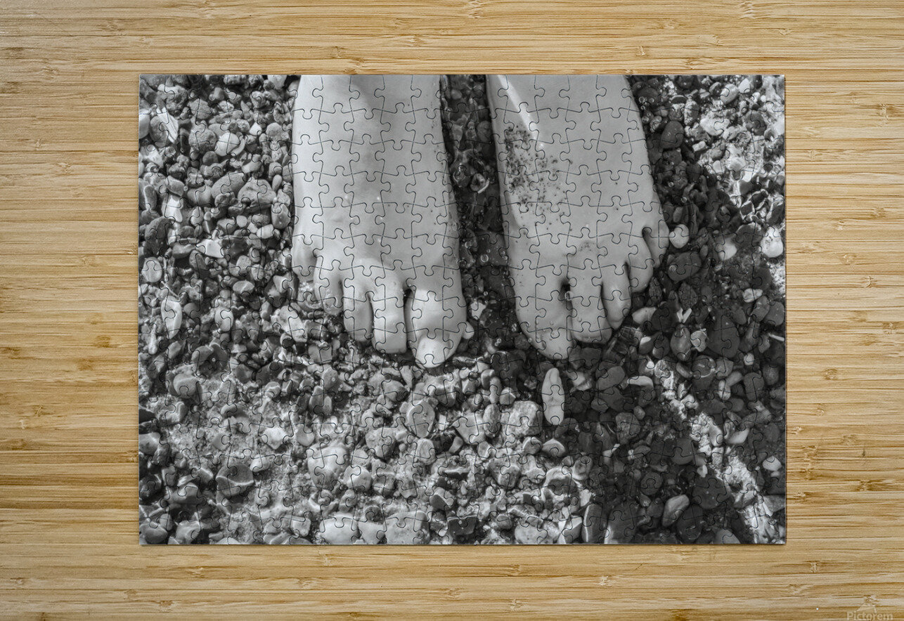 Toes in the Water BW Justin Richard Batten Puzzle printing