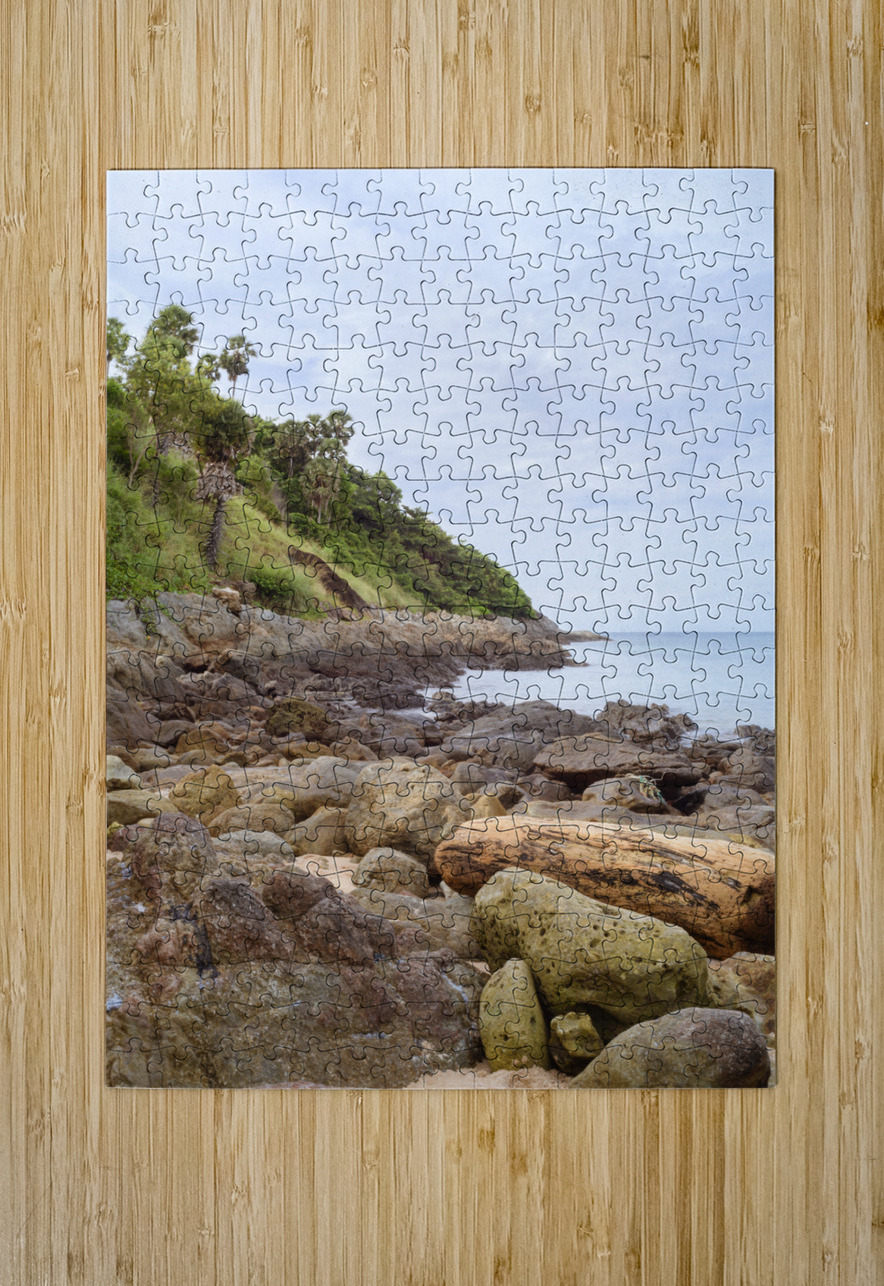 Ya-nui rock beach shore 2 Justin Richard Batten Puzzle printing
