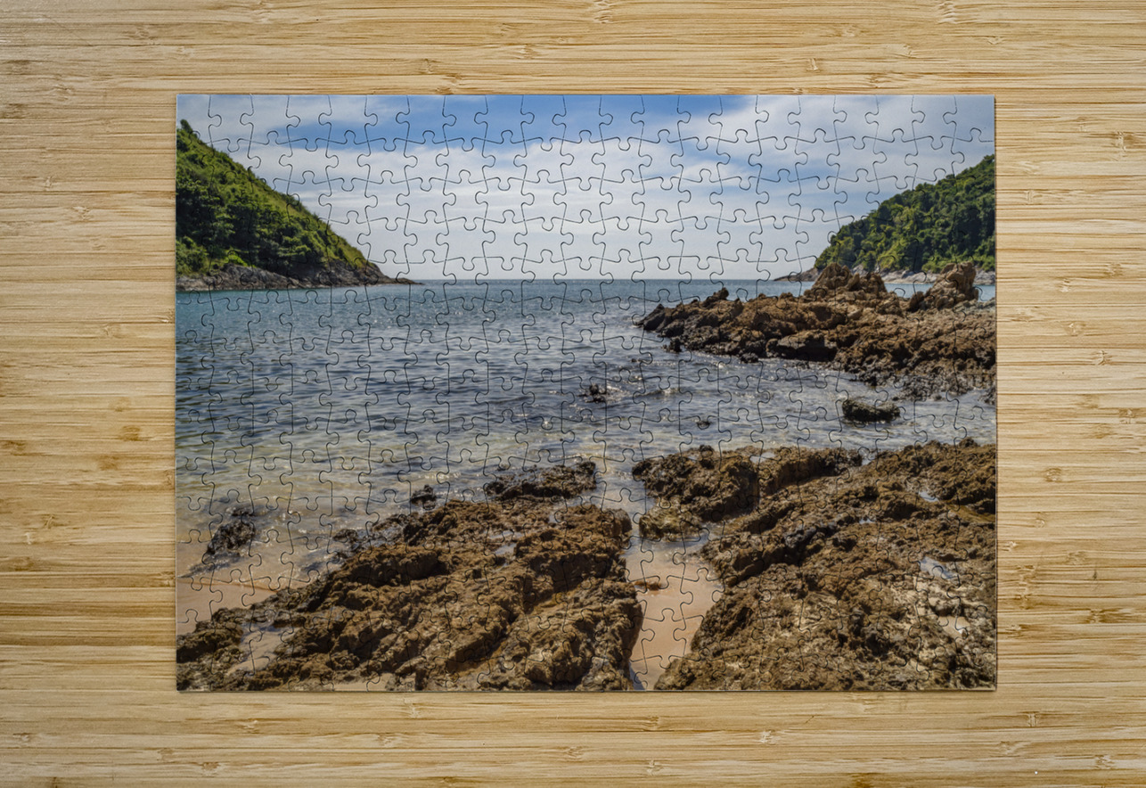 Ya-Nui beach island view - 2 Justin Richard Batten Puzzle printing
