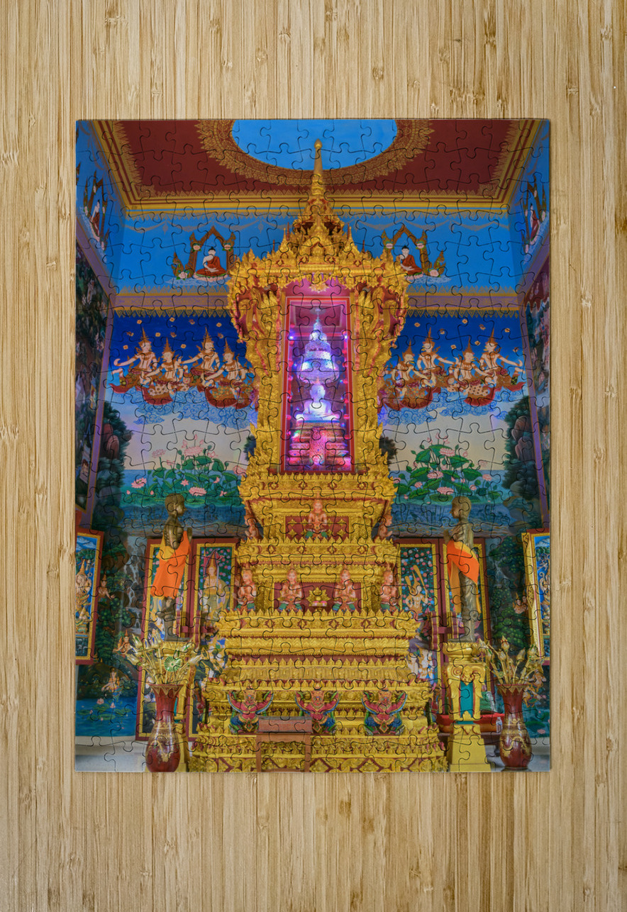 Interior of a temple at Wat Khao Rang temple Justin Richard Batten Puzzle printing