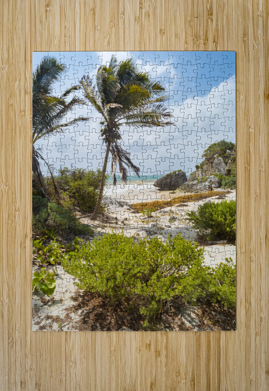 Tulum beach ocean view 4 Justin Richard Batten Puzzle printing