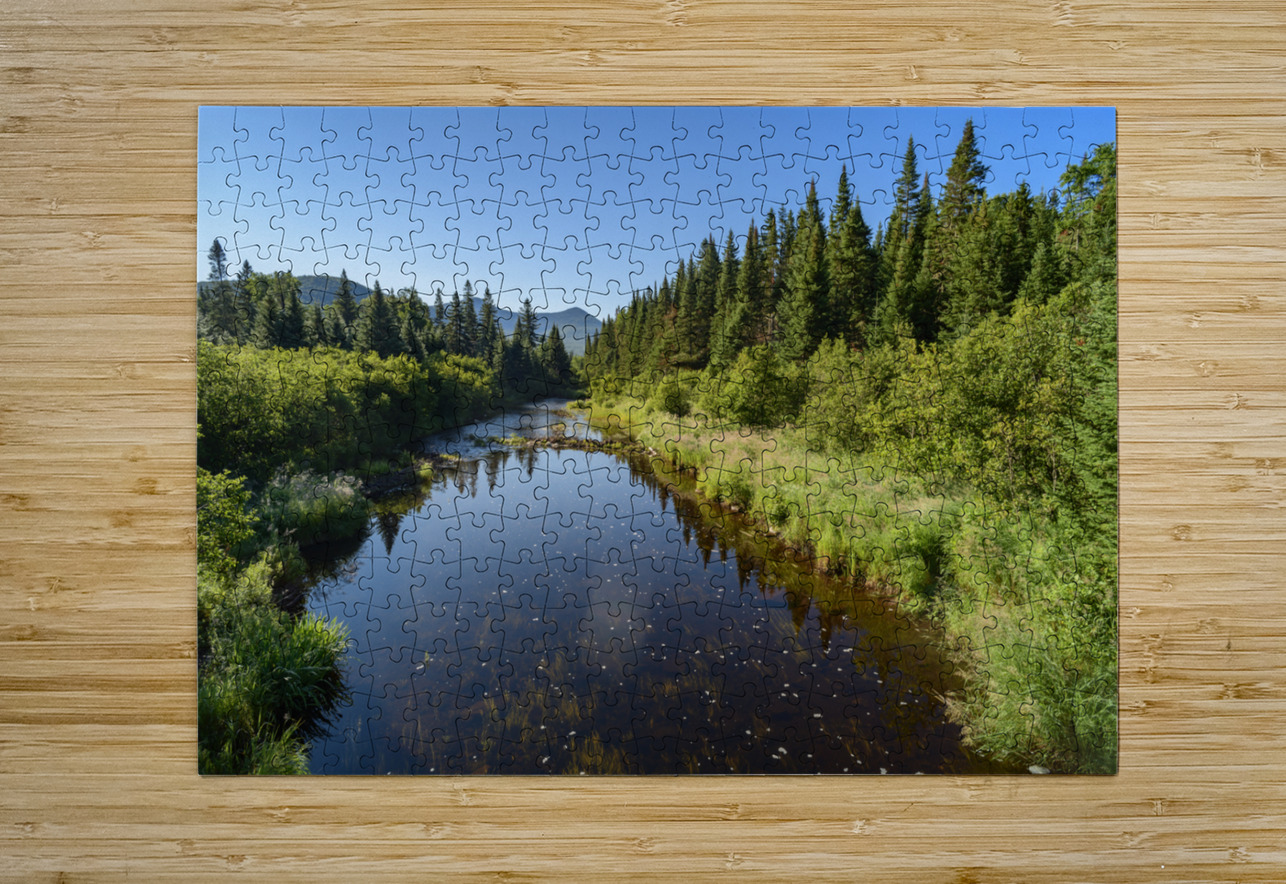 Mount Katahdin campsite Nesowadnehunk river Justin Richard Batten Puzzle printing