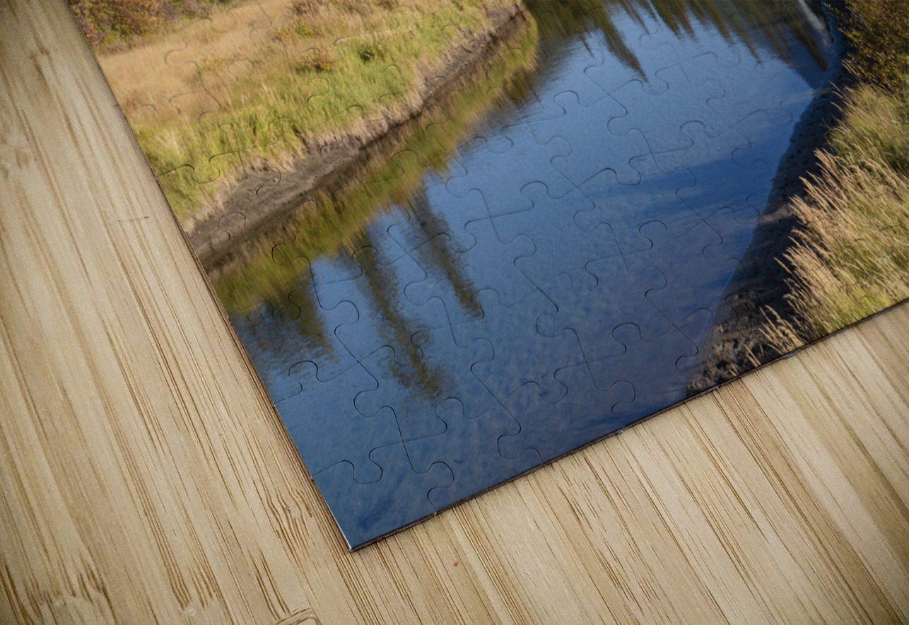 Bow River banks Banff mountains Justin Richard Batten Puzzle